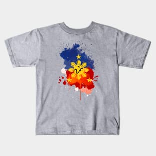 Phil.Flag Sun Baybayin word 'PI' (Pilipinas) Kids T-Shirt